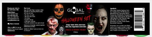 Face Paint Set Halloween Global Set of 8