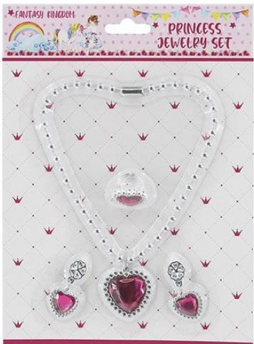 Princess Jewlery Kit Necklace and Earring Set Pink or Blue Assorted