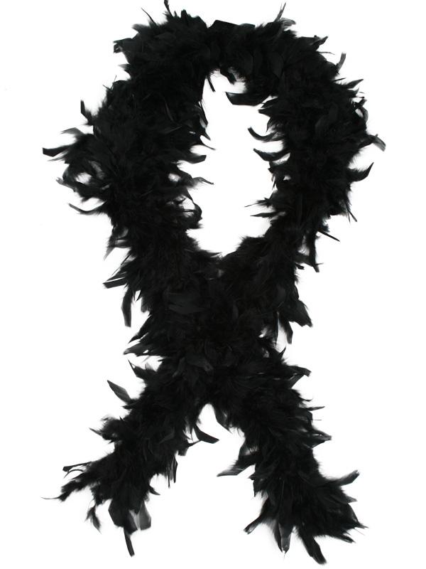 Feather Boa Black Budget 150CM