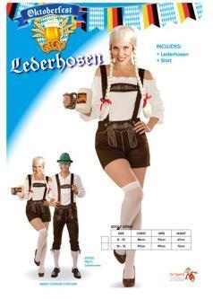 Costume Adult German Lady Lederhosen Oktoberfest