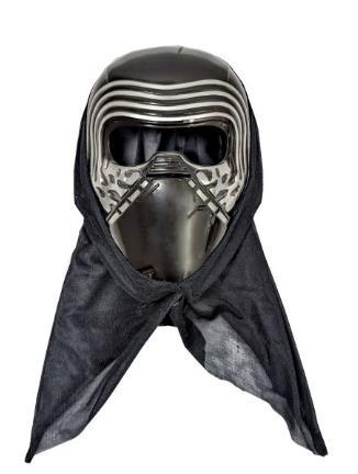 Mask Warrior with Hood Black & Silver