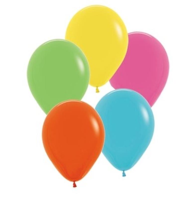 Latex Balloon 12cm Fashion Tropical Assorted Pk 50