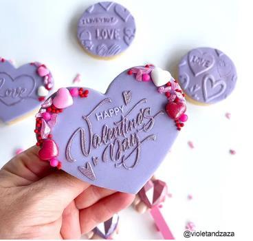 Happy Valentines Day Cookie/Biscuit Debossers Cake Craft