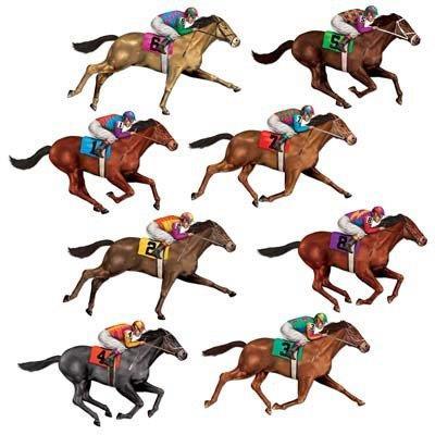 Instant Props/Cutouts Race Horses 73cm Pk/8