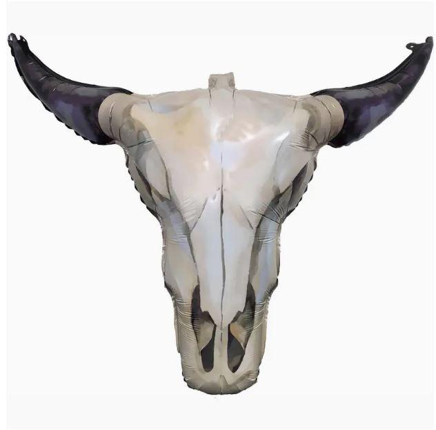 Balloon Foil Shape Western Rodeo Cow/Bull Head 72cm x 54cm