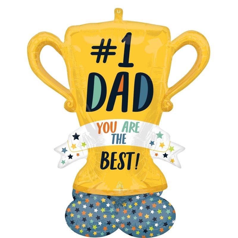 Balloon Foil Airloonz Best Dad Trophy 109cm x 96cm