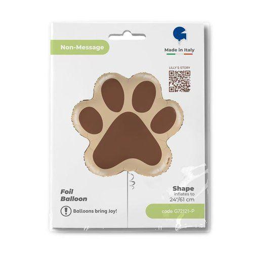 Balloon Foil Shape Puppy Dog Paw Print 61cm