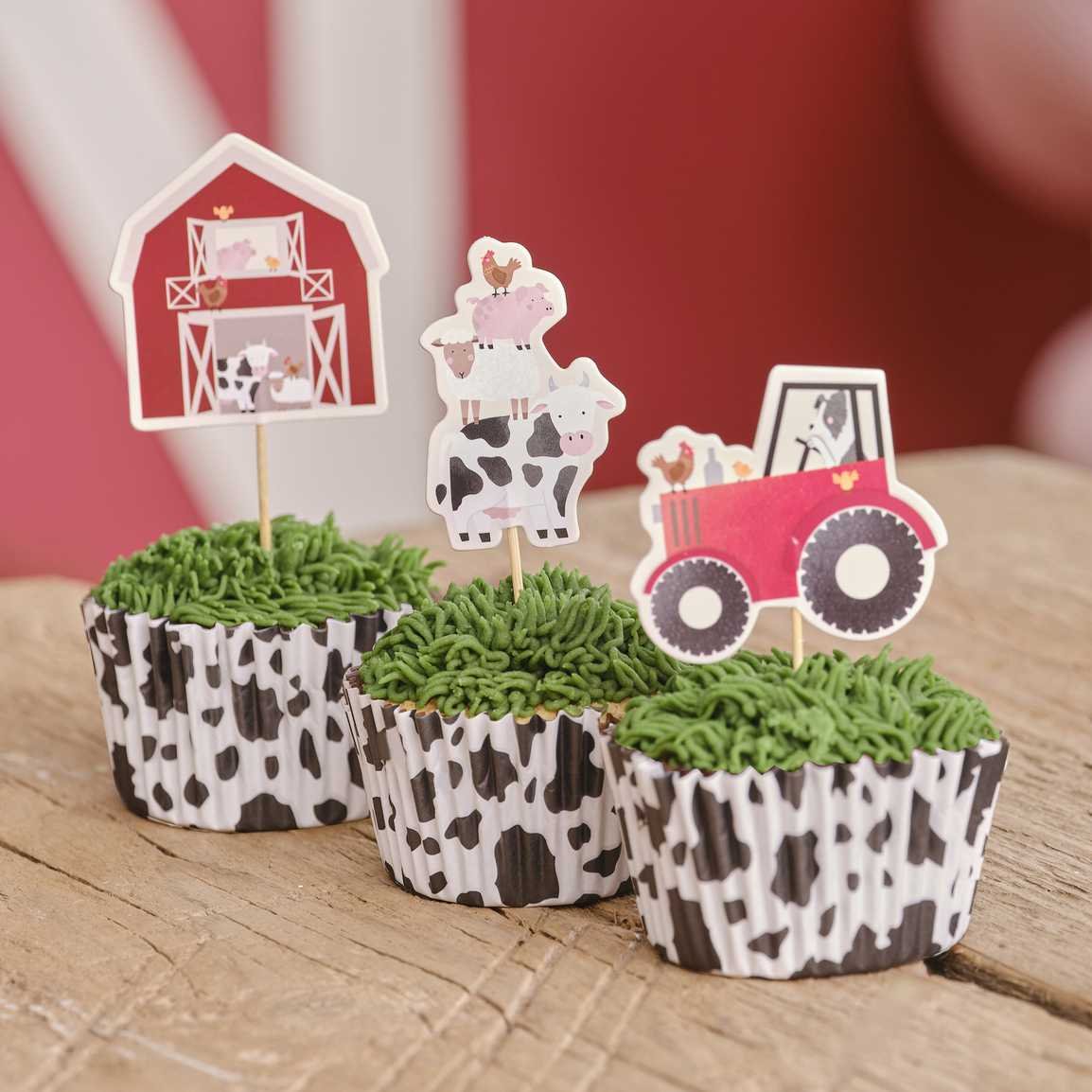 Farm Friends Cake Cupcake Toppers Pk 12