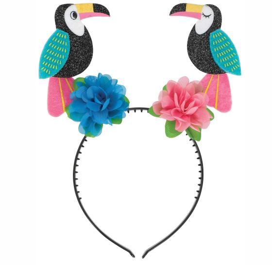 Headband Toucan Birds Tropical Hawaiian Luau 23cm