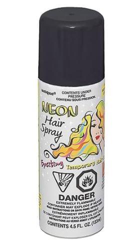 Coloured Hair Spray Neon Black 133ml - Discontinued Last Chance To Buy