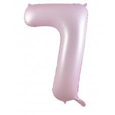 Balloon Foil Megalooon Number 7 Matte Pastel Pink 86cm