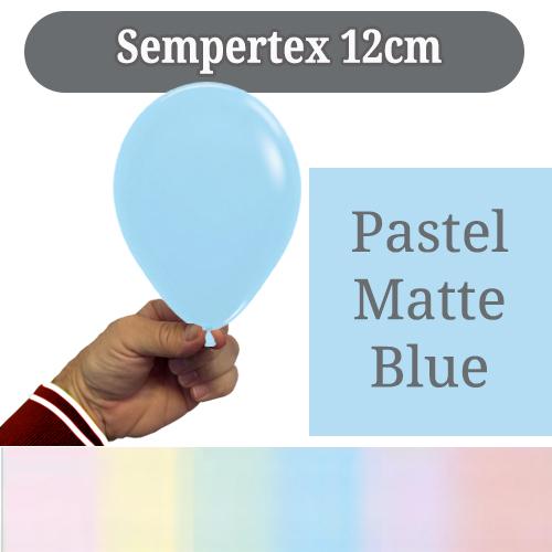 Latex Balloon 12cm Pastel Matte Blue Pk 50