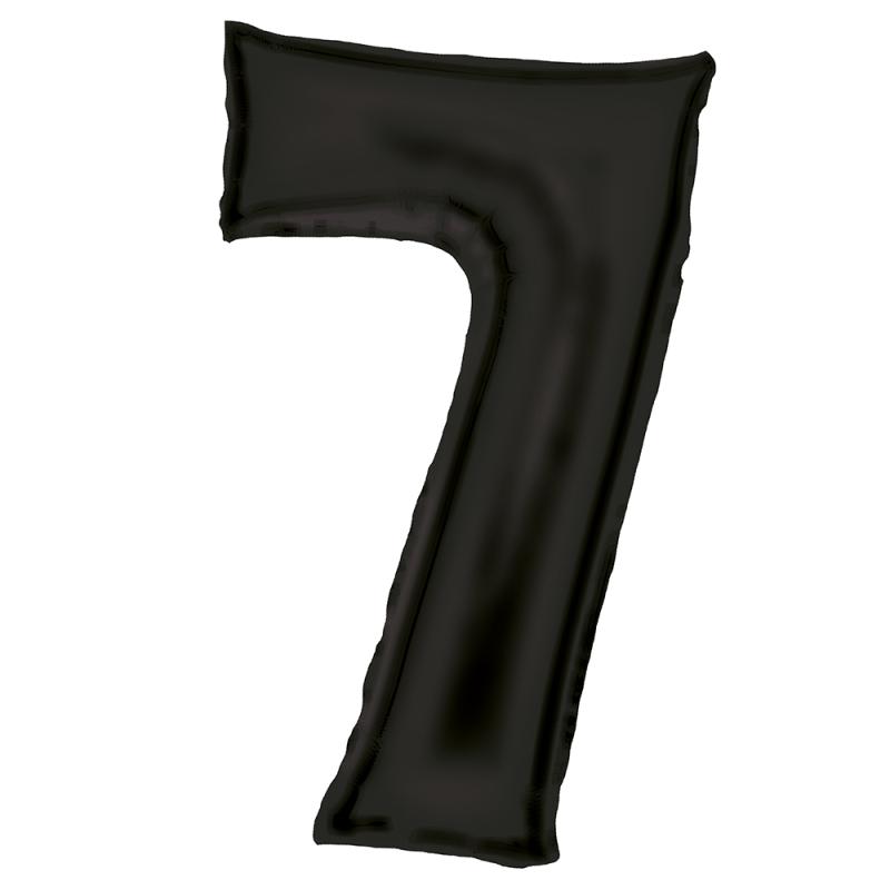 Balloon Foil Megaloon Number 7 Black Lustre 86cm