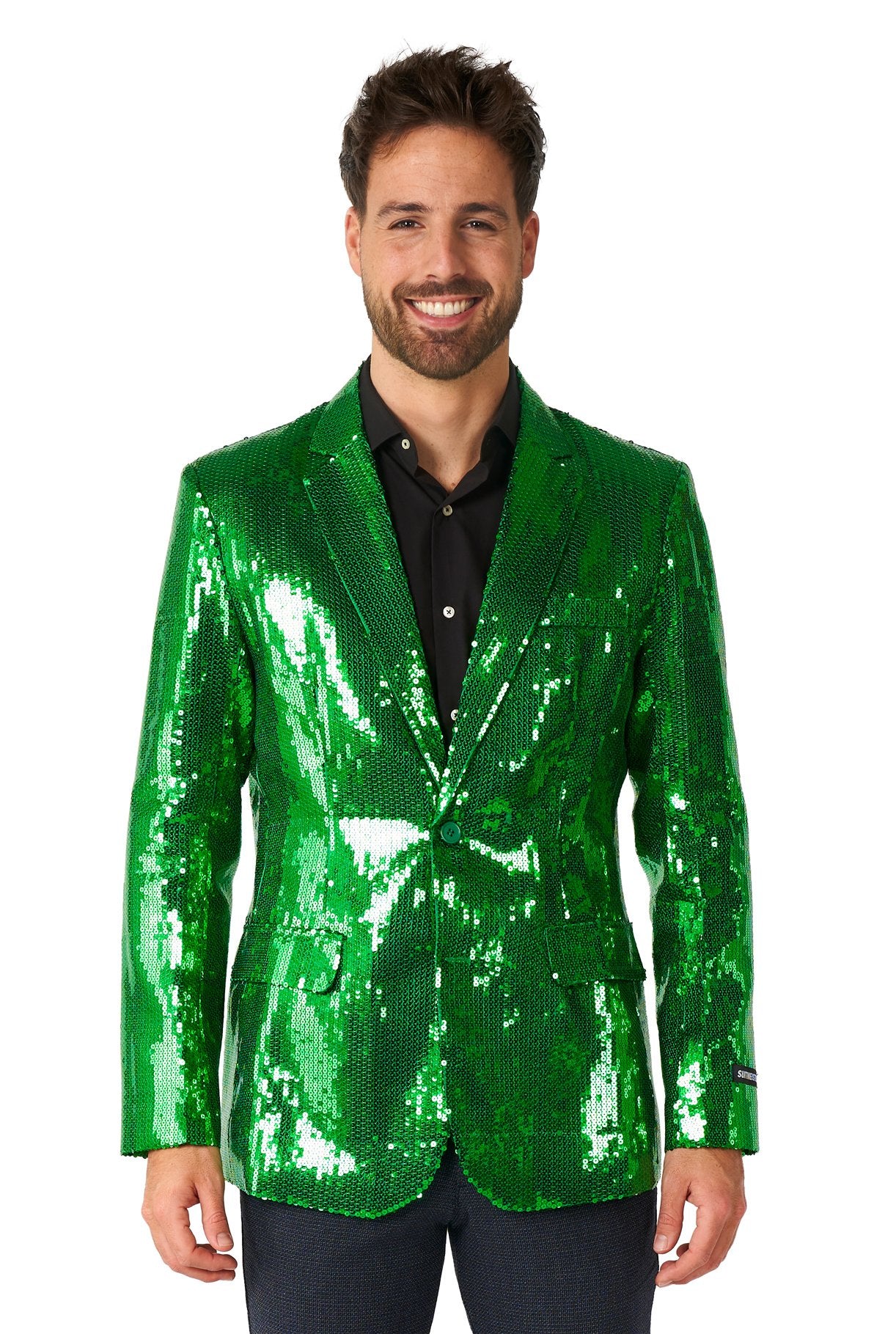 Costume Adult Suitmeister Blazer Green Sequins