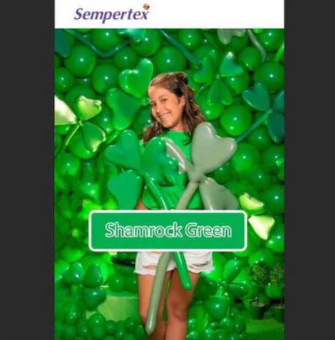 Balloons 60cm Fashion Shamrock Green Sempertex Pk 3