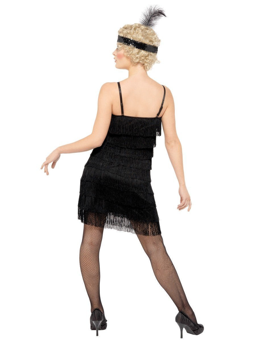 Costume Adult Womens Black Fringe 1920s Flapper Ladies 20-22