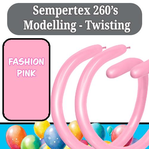 Balloon Modelling 260 Fashion Pink Sempertex Pk 50