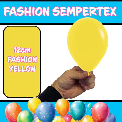 Latex Balloon 12cm Fashion Yellow Pk 50