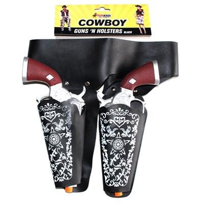 Gun Set With Holster Western Cowboy/Cowgirl Black