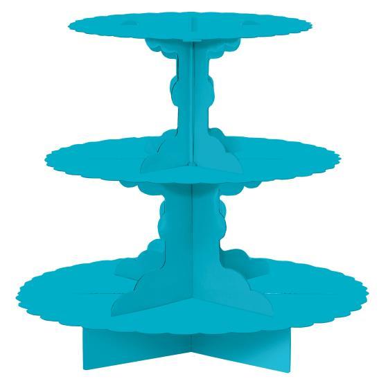 Cupcake/Treat Stand 3 Tier Caribbean Blue 29cm