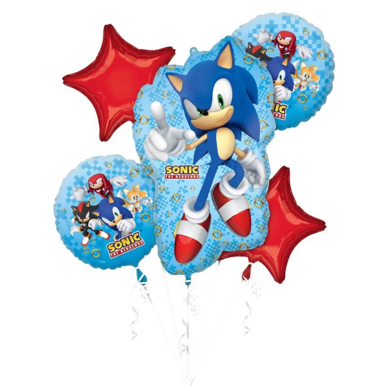 Sonic 2 The Hedgehog Balloon Bouquet (Balloons Only Helium Extra)