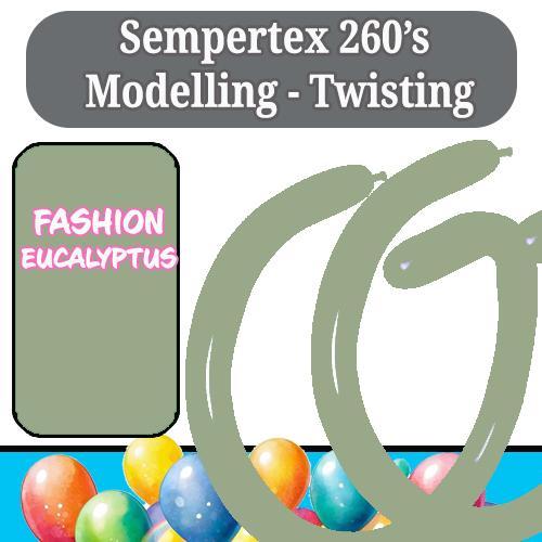 Balloon Modelling 260 Fashion Eucalyptus Sempertex Pk 50