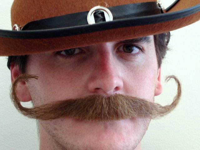 Costume Accessory Moustache Outlaw Brown Realistic Deluxe