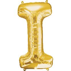 Balloon Foil Letter I Gold 86cm - Discontinued Line Last Chance To Buy