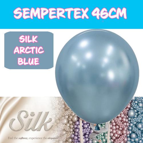 Balloons 46cm Silk Arctic Blue Pk 25