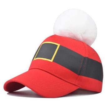 Hat Christmas Baseball Style Santa/Father Christmas with PomPom