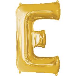 Balloon Foil Letter E Gold 86cm - Discontinued Line Last Chance To Buy