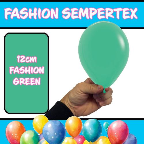Latex Balloon 12cm Fashion Green Pk 50