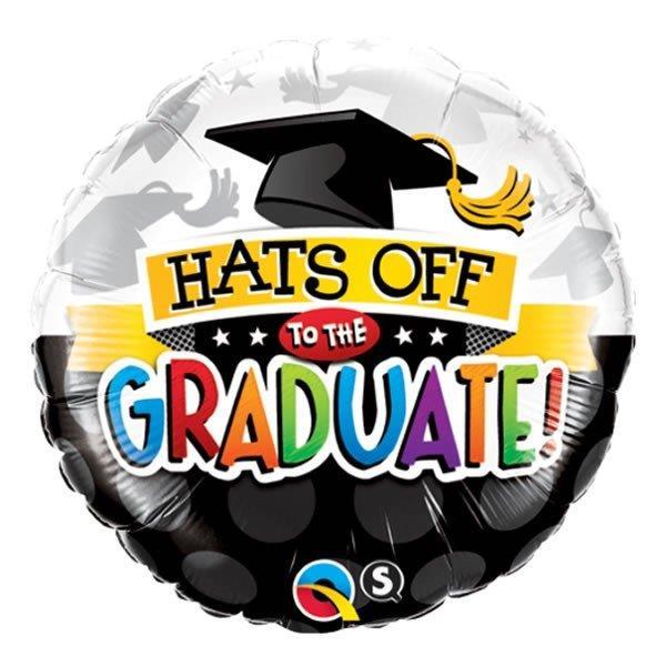 Balloon Foil 45cm Hats Off Graduate