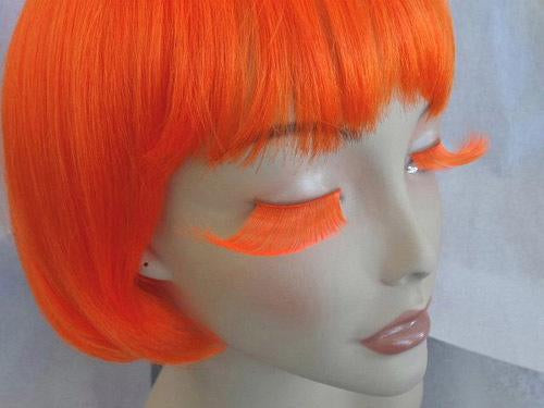 Eyelashes Neon Orange Long Tapered