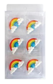 Edible Icing Decorations Rainbows Pk/6