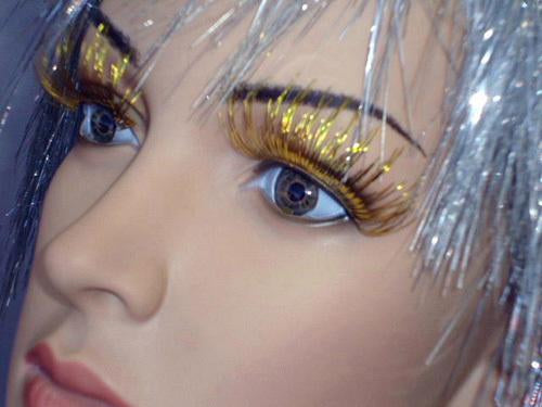 Eyelashes Dramatic Gold Tinsel