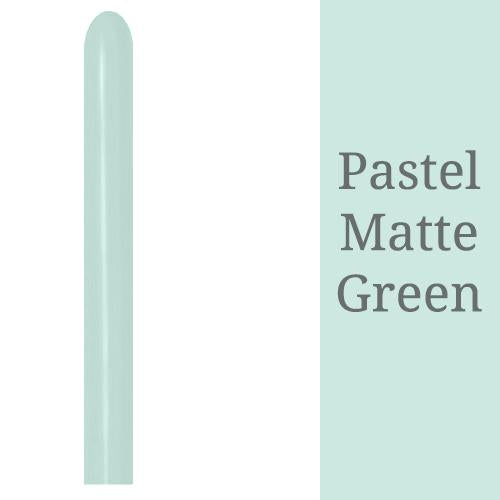 Balloon Modelling 260 Pastel Matte Green Sempertex Pk 50