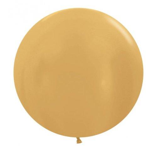 Balloons 60cm Metallic Gold Sempertex Pk 3