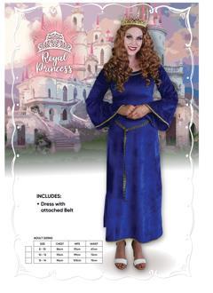 Costume Adult Royal Princess Blue