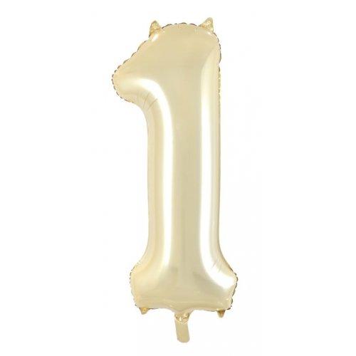 Balloon Foil Megaloon Number 1 Luxe White Gold 86cm