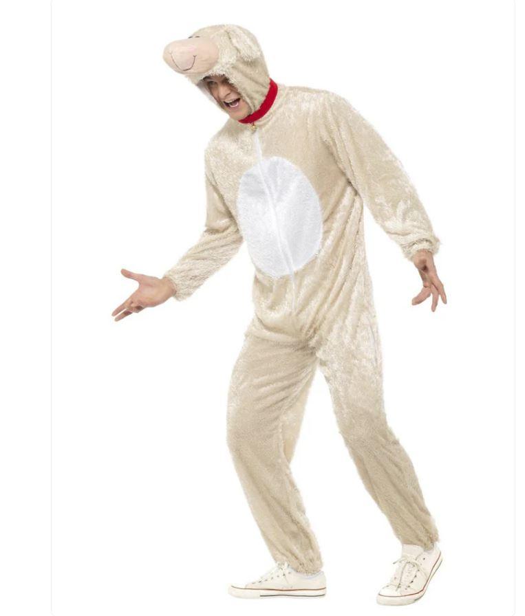 Costume Onesie Adult Animal Lamb Large