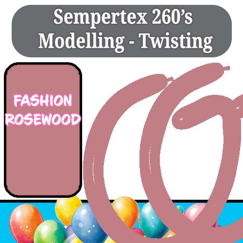 Balloon Modelling 260 Fashion Rosewood Sempertex Pk 50