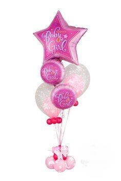 Balloon Bouquet Baby Girl Super Duper Bunch