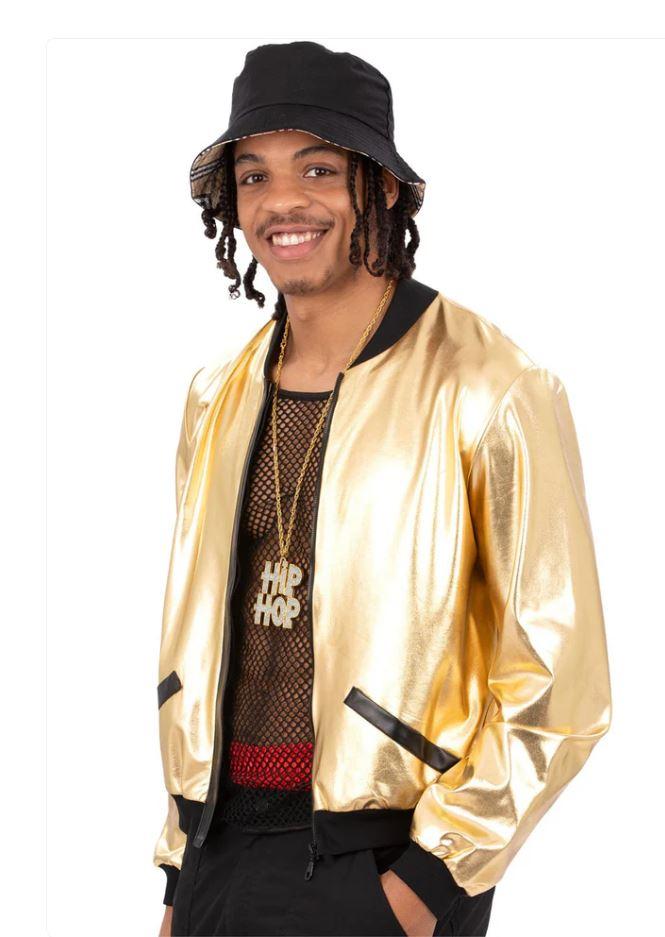 Costume Adult Gold Hip Hop Jacket 1980s/1990s