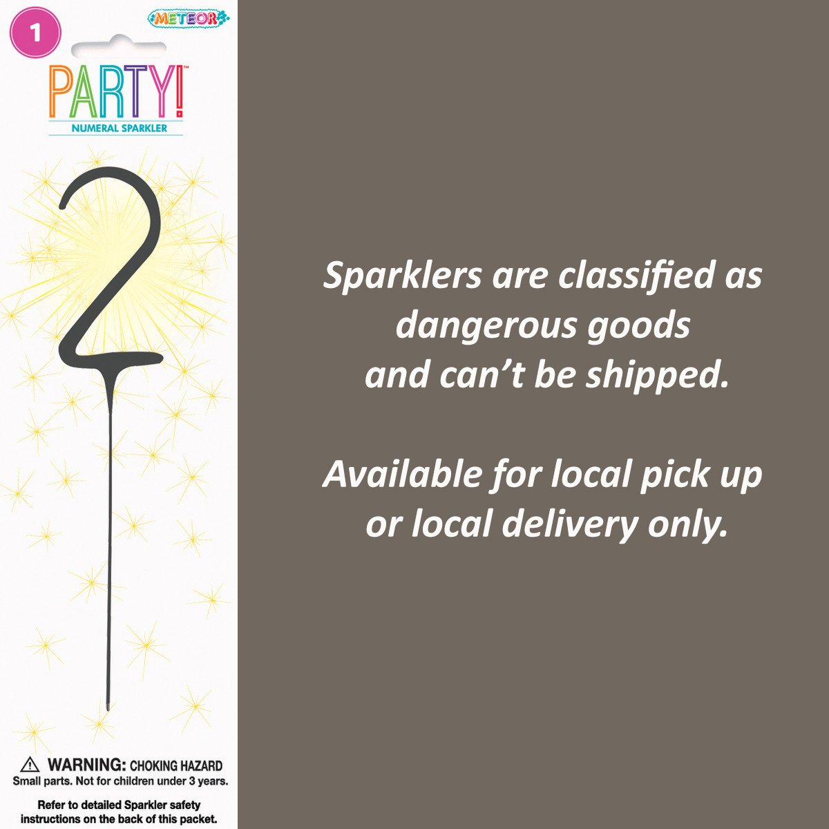 Sparkler Numeral 2 - Discontinued Last Chance To Buy