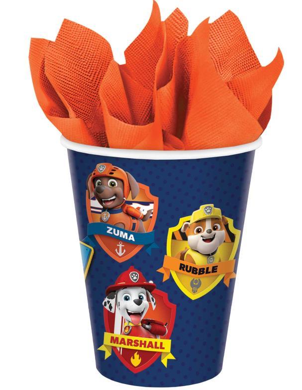 Paw Patrol Adventures Paper Cups HC 266ml Pk/8