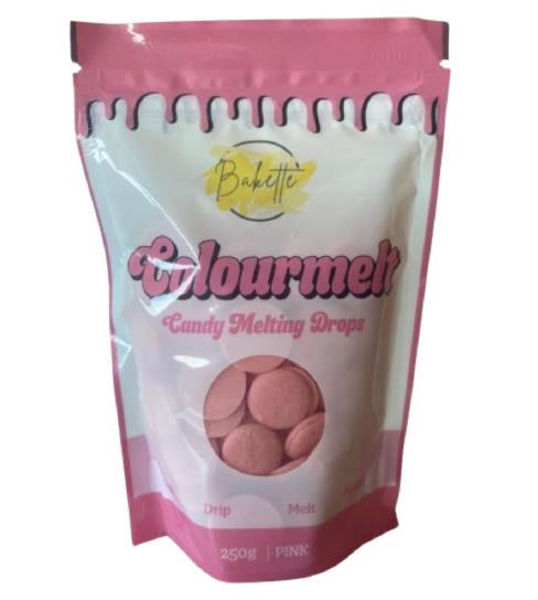 Coloured Chocolate Colourmelts Pink 250g