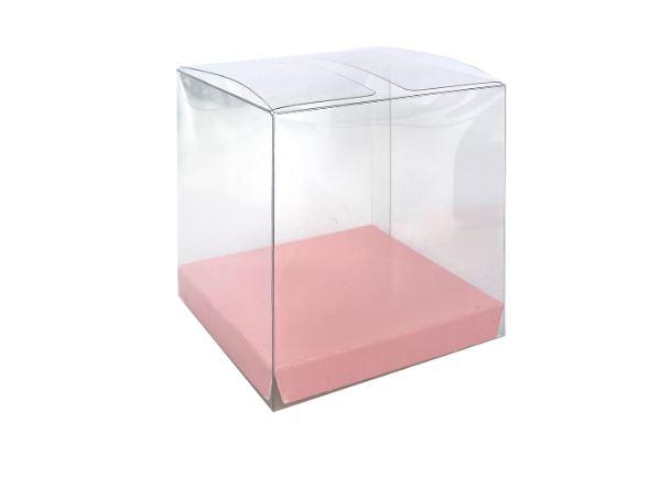 Favour Box Clear - Pastel Pink Pk 10