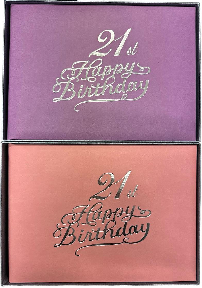 Guest Signature Book 21st Birthday Bright Assorted Colours