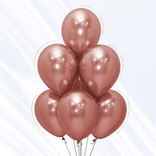 Latex Balloons 30cm Reflex Rose Gold Pk 50